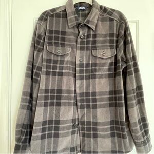 Chaps Gray Flannel Checkered Shirt with Pockets - Very Soft